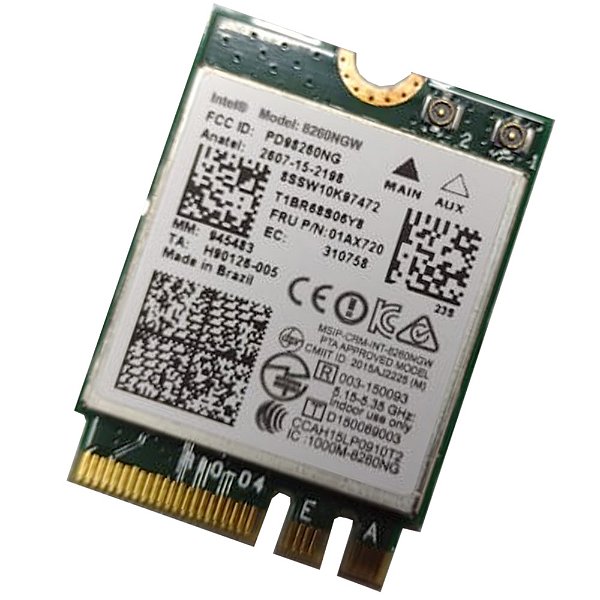 Placa Wifi 8620NGW 01AX720 Para Lenovo Thinkpak