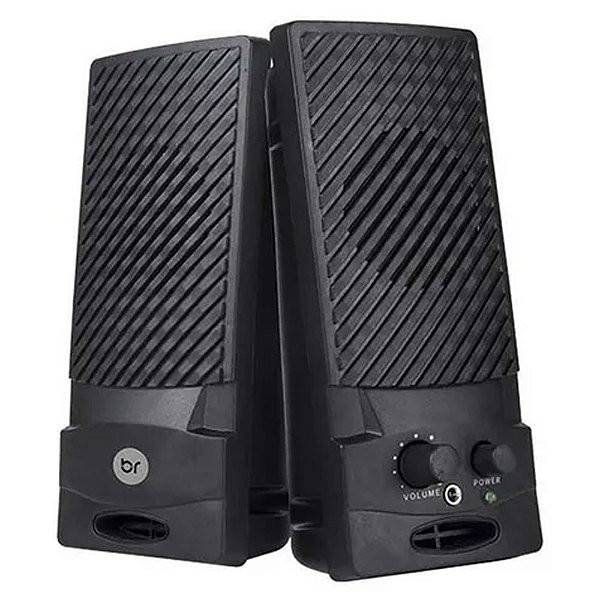 Caixa De Som UBS 2.0 Speaker Preta Bright 0058