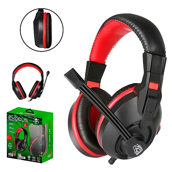 Fone Headset Gamer P2 Exodus Hgex ELG Para Ps4 Xbox Pc Gamer