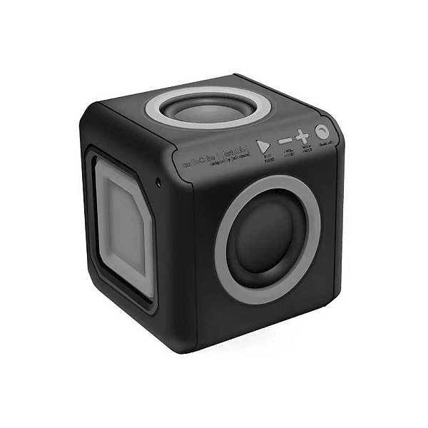 Speaker Caixa De Som Portátil AudioCube Bluetooth P2 USB 20W Elg PWC-AUDBL