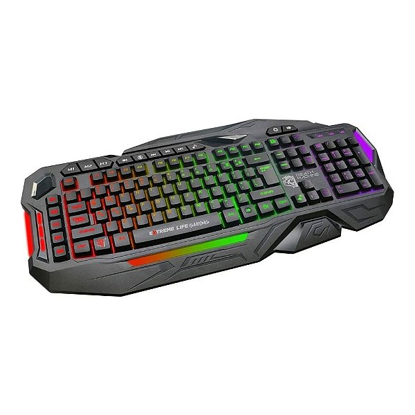 Teclado Gamer Death Machine ELG Tgdm Português Retroiluminado