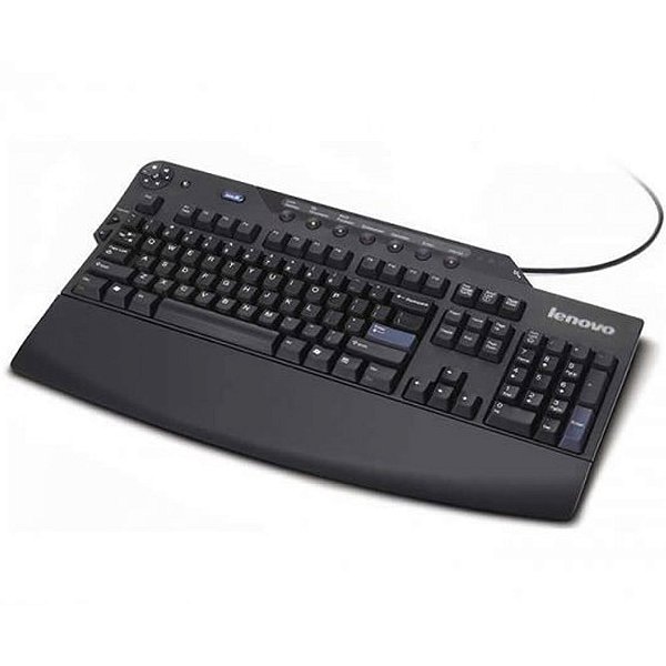 Teclado Lenovo USB Preto 73P2658 Com Apoio Braço