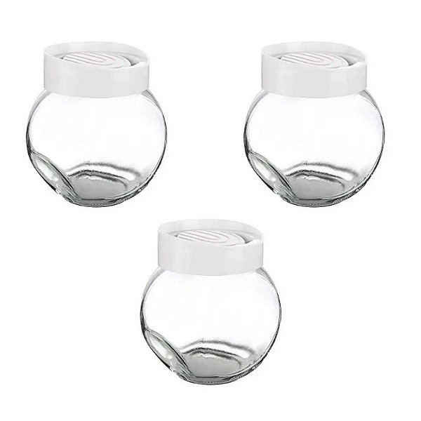 Kit 3 Potes Para Mantimento Vidro Urban 500ml - Casambiente
