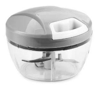 Mini Processador De Alimento Triturador 3 Laminas Cinza