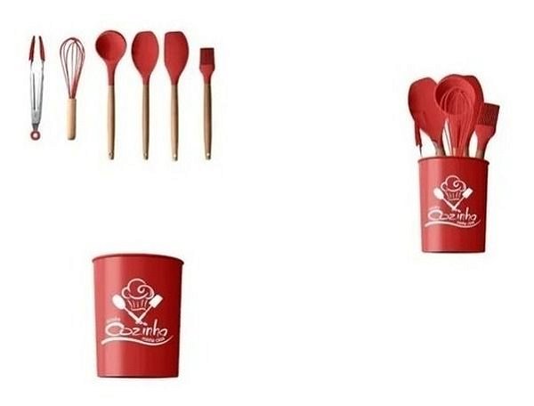 7 Utensilios Cozinha - Colheres De Silicone Resistente