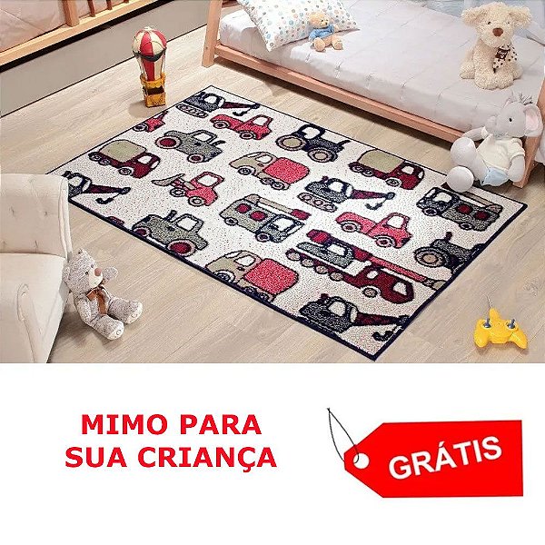 Tapete Antiderrapante Bebe Infantil Juvenil 1,0 X 1,50 - I85 + Brinde