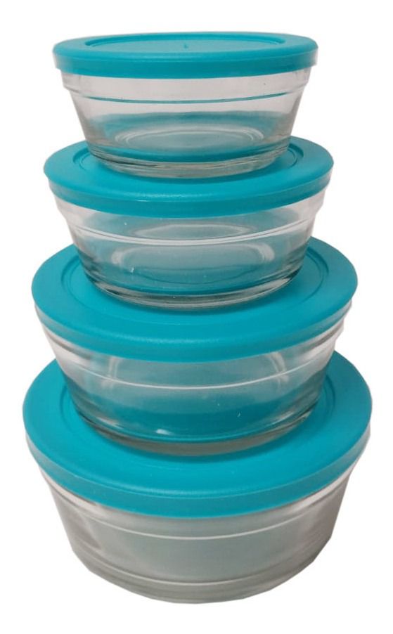 Conjunto 4 Tigelas 150x220x410x610ml Cores Diversas