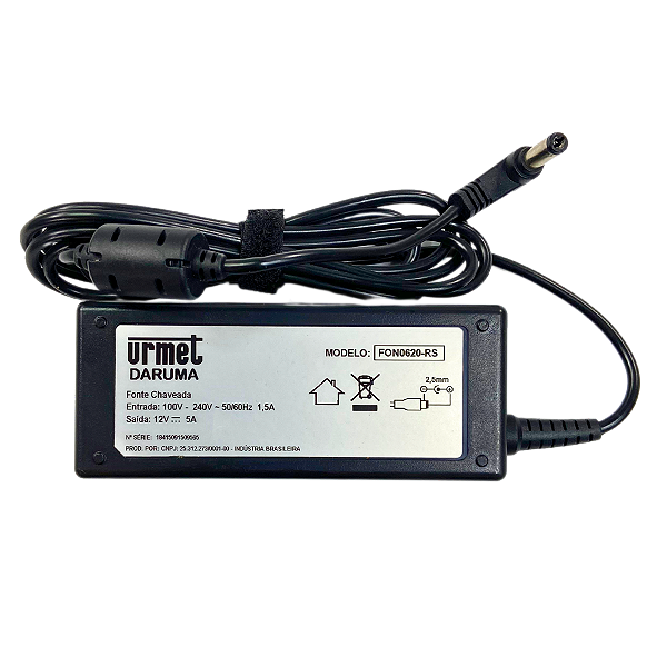 Fonte Cheveada Urmet Daruma 12v Fon0620-RS Pino 2,5mm 12V 5A