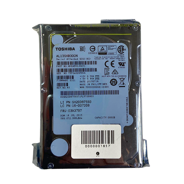 HD Toshiba AL13SXB300N - SAS 2.5 - 300GB - 6GB