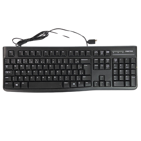 Teclado USB ABNT2 K120 Positivo preto