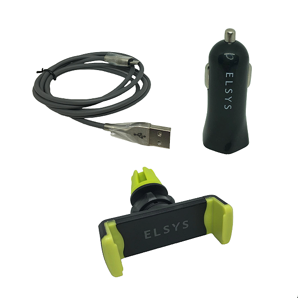 Kit Suporte Veicular/ Carregador Veicular/ Cabo Dados Micro
