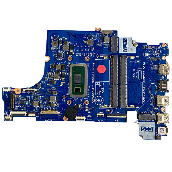 Placa Mãe DELL LA-G712P REV 1.0 Core™ i5-8550U SUCATA