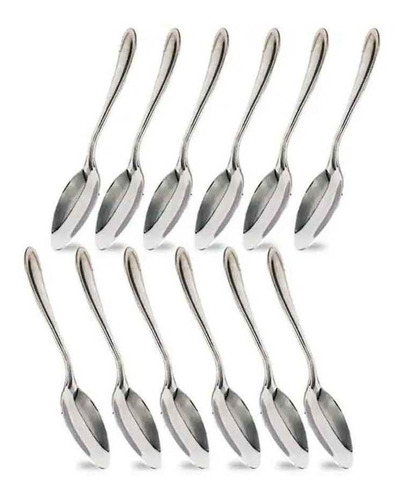 Kit 12 Colheres Cafe Chá 10cm Inox Bar Restaurante Café Chá