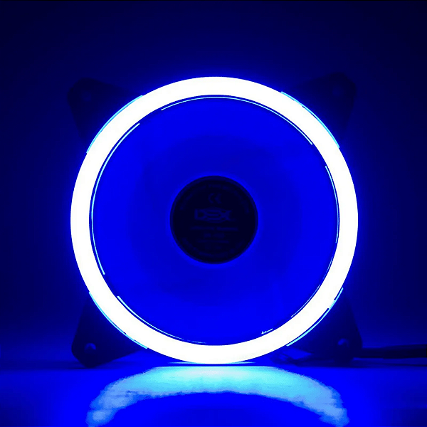 Cooler Dupla Face Gabinete 120mm Led DEX - DX-12D - Azul