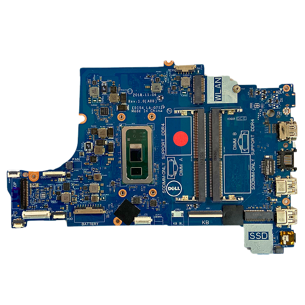 Placa Mãe Dell LA-G712P REV 1.0 Core™ i5-8265U SUCATA