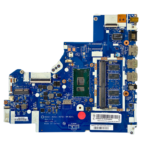 Placa Mãe Lenovo NM-B241 REV 1.0 Intel®Core™ i5-7200U SUCATA