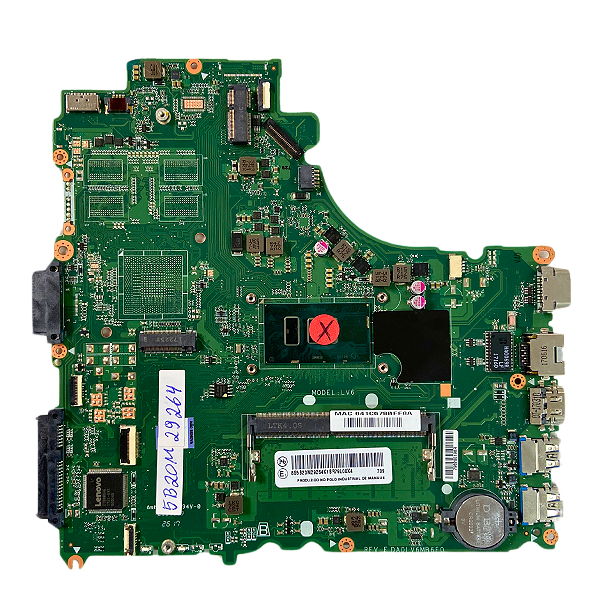 Placa Mãe Lenovo DA0LV6MB6F0 Intel® Core™ i3-6006U SUCATA