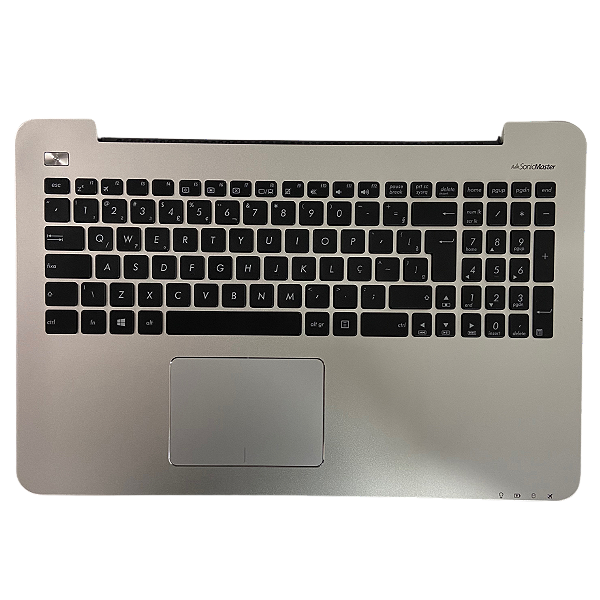 Carcaça Base Superior com Teclado Asus K555 Prata PN 13N0-R8A0C01
