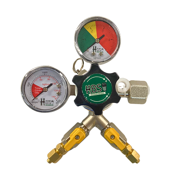 Reguladora de pressão CO2 2 Vias Alumínio HBS0301-32