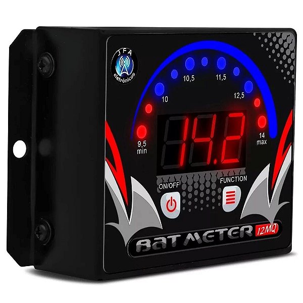 Voltimetro Bat Meter Microcontrolado Quadrado 12mq Jfa