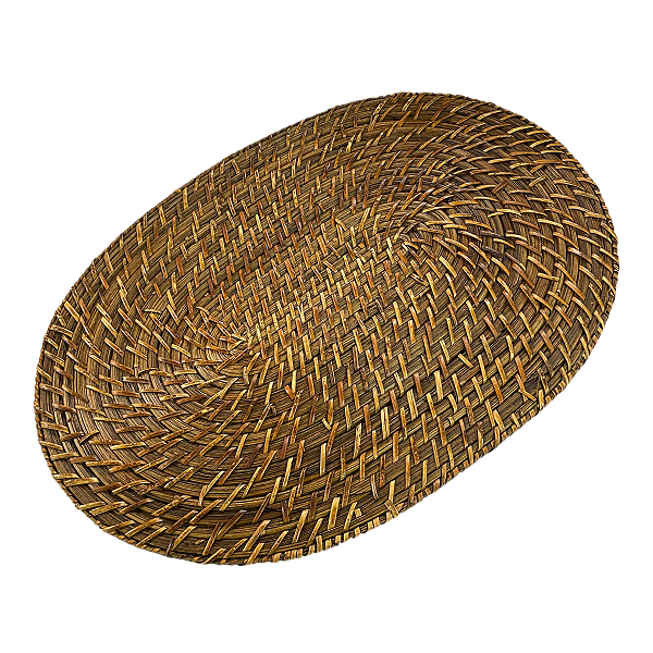 Sousplats Rattan E Bambu Rústico Supla 32x45 Vietnã