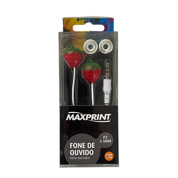 Fone De Ouvido Maxprint Morango Stereo
