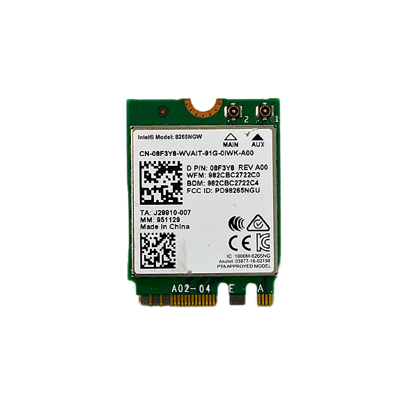 Placa De Rede Wi-fi E Bluetooth Intel 8265ngw