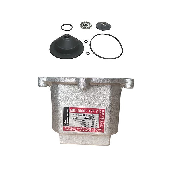 kit Caneca 800/1000/1500/2000 + Kit Reparo Bomba 6 Parafusos 177mm