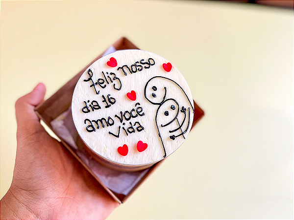 Bolo Bentô Cake Feliz Nosso Dia Amo Você