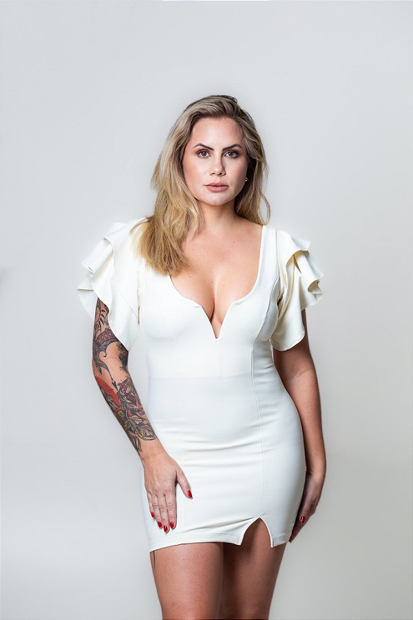 Vestido V frontal