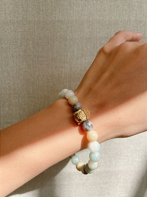 Pulseira Buddha Amazonita