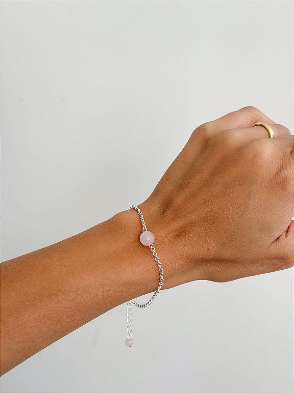 Pulseira Una Quartzo Rosa