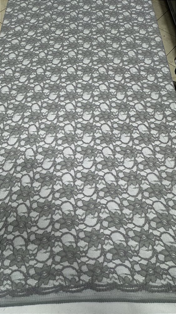 Renda Tule Cordone floral Bordado cor Fendy,Largura 130 cm