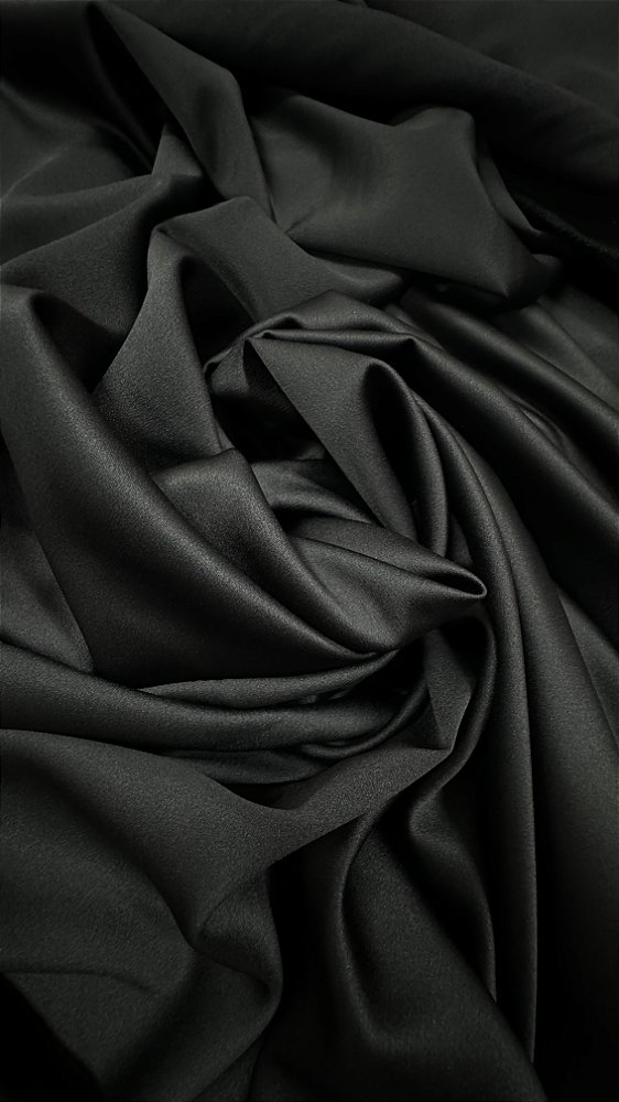 Crepe amanda 100% Poliéster,cor preto Largura 150 cm 100% Poliéster.