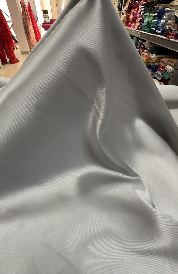 Tecido zibeline prata 100% poliester 140cm de larg