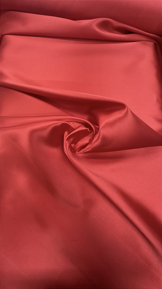 L Tecido zibeline vermelho 100% poliester 140cm de larg