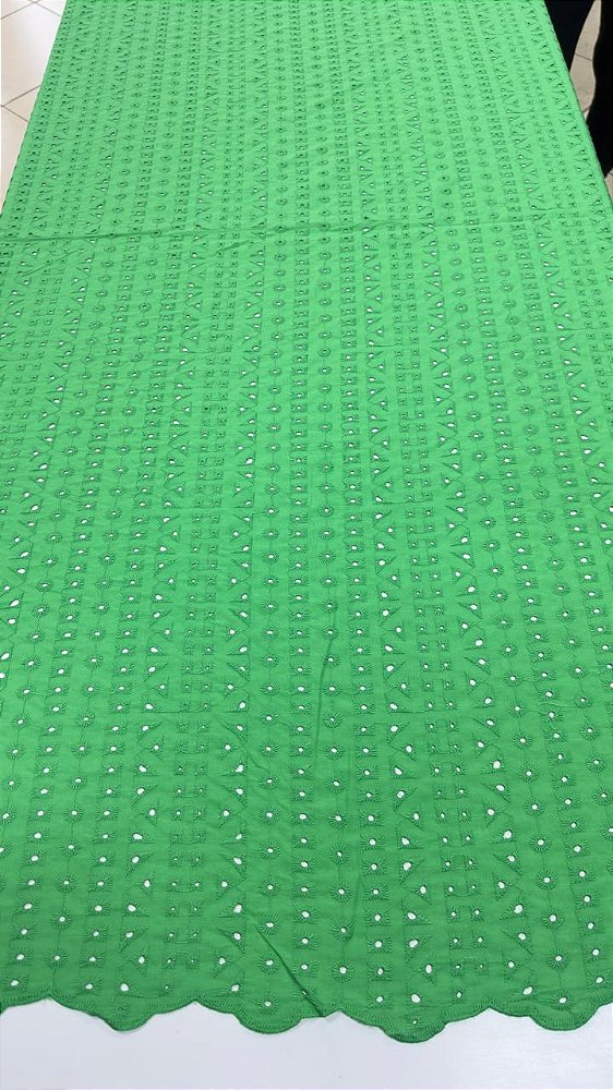Tecido laise 100% algodão verde