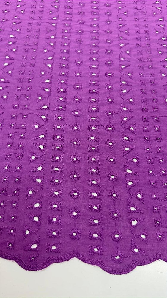 Tecido laise 100% algodão fucsia