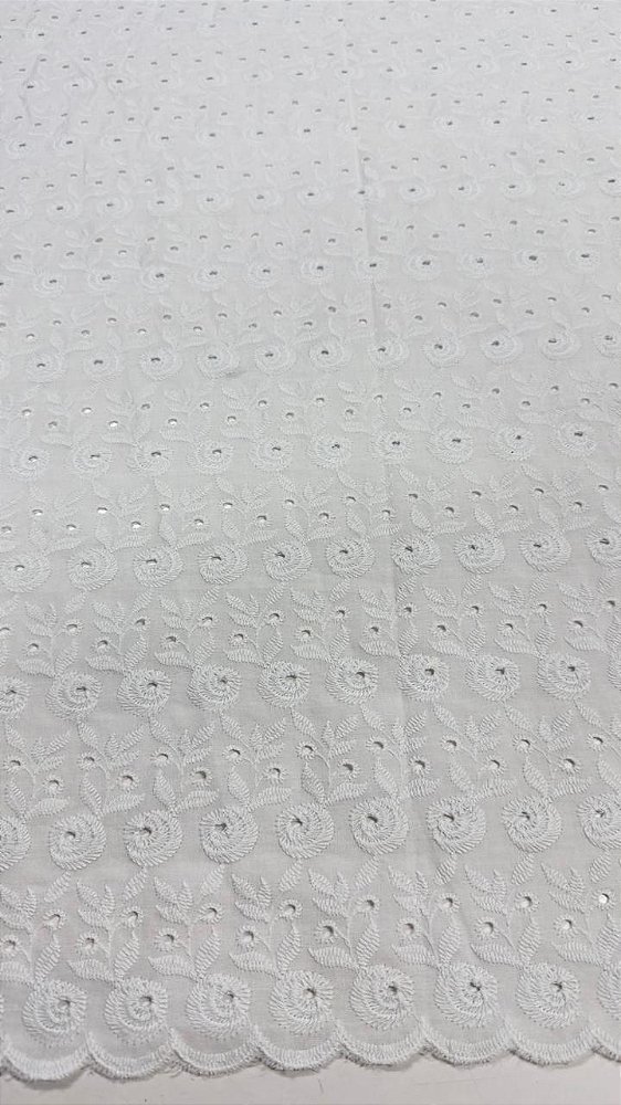 Tecido laise 100% algodão branco