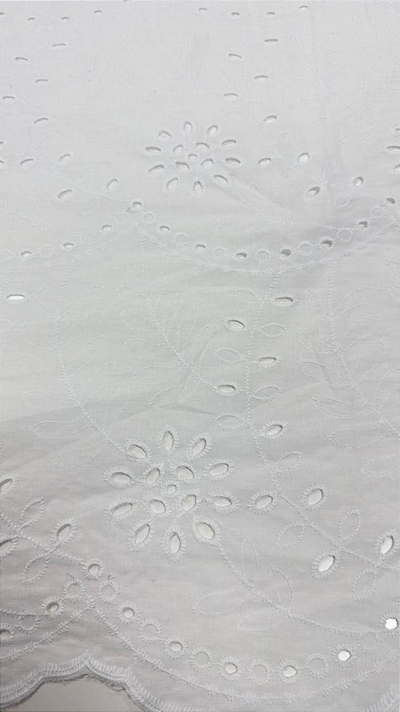 Tecido laise 100% algodão branco