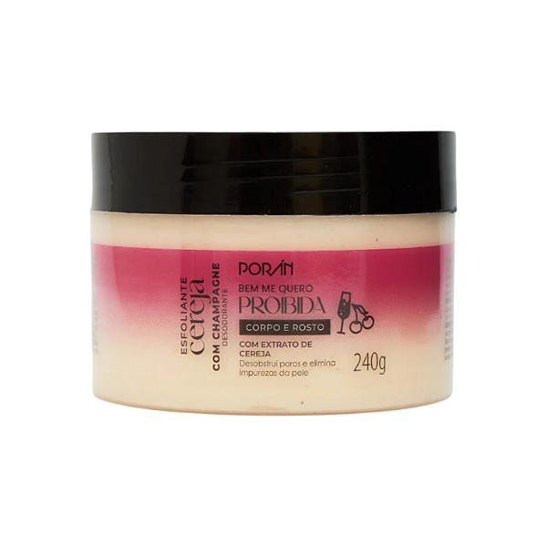Esfoliante Cereja com Champagne Corpo e Rosto Porán