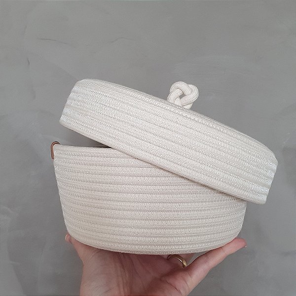 Cesto Organizador com Tampa | 18cm x 10cm