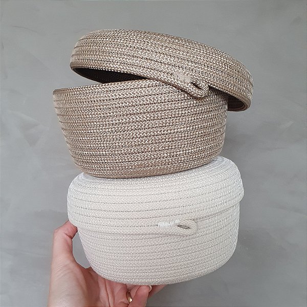 Cesto Organizador com Tampa | 16cm x 8cm