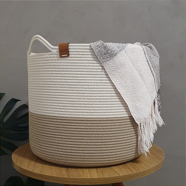 Cesto Organizador 35cm x 30cm | Corda Náutica | Pronta Entrega