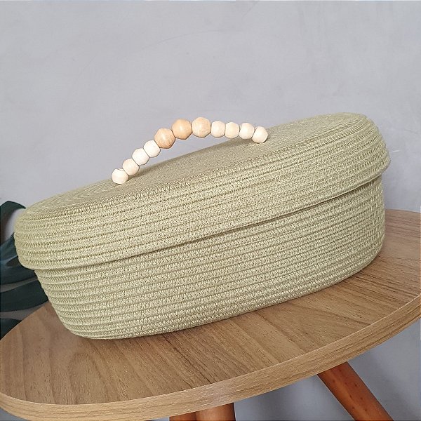 Porta Pão | Cesto Oval com Tampa