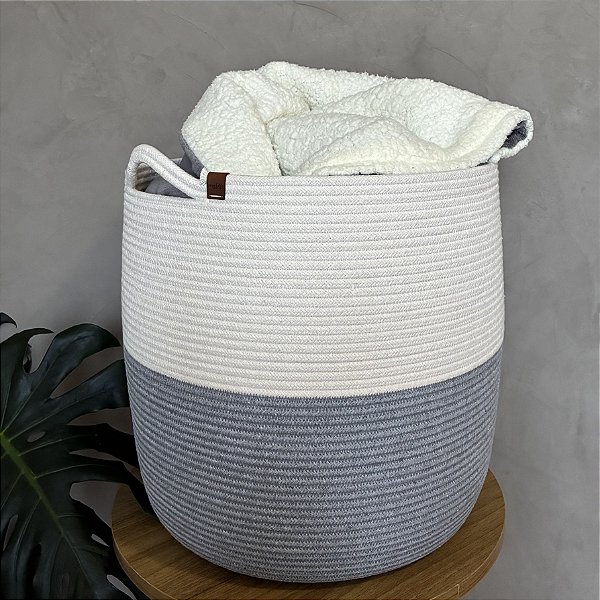 Cesto Organizador 40cm x 40cm | Corda Algodão | Pronta Entrega
