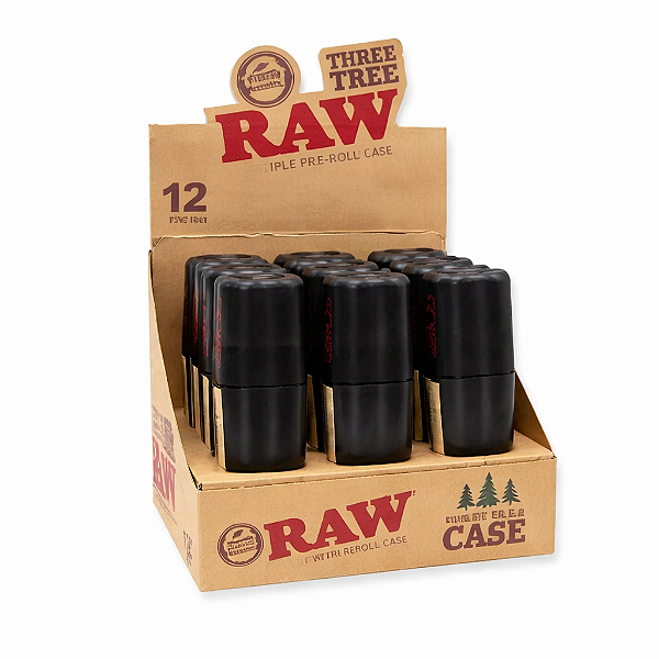 Porta-Cigarros RAW Three Tree Case (cor preta)