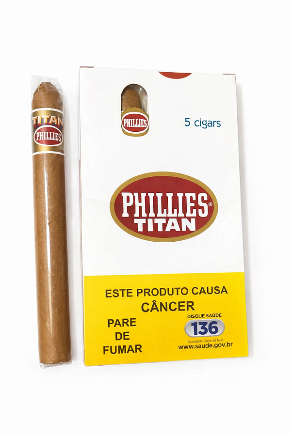 Charuto Phillies Titan Tradicional - Embalagem com 05 Unidades