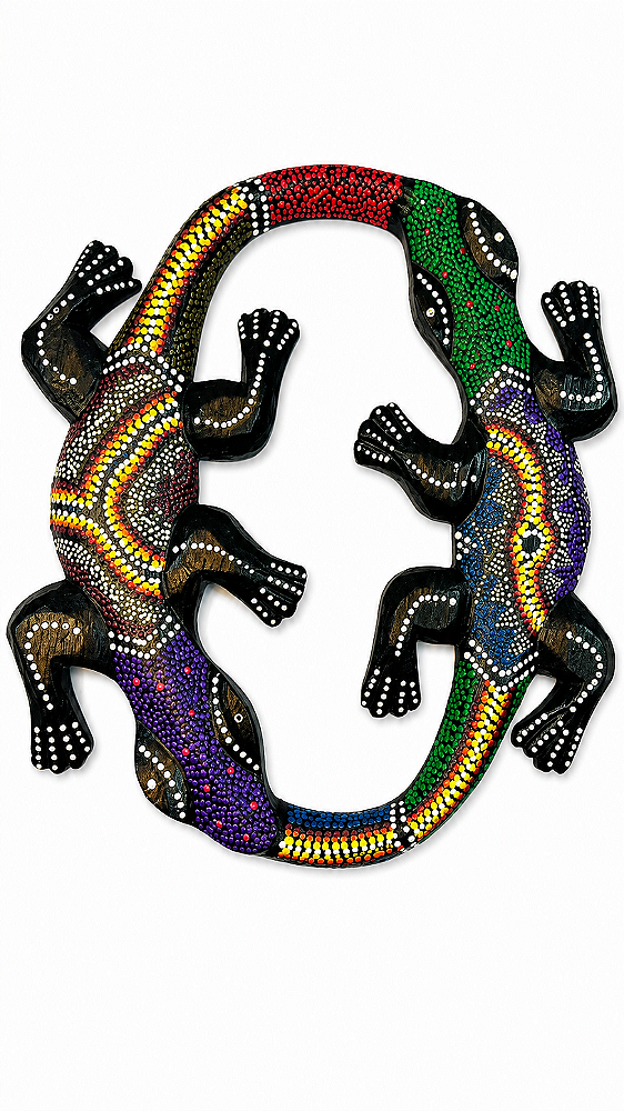 Salamandras Decorativas de Parede – Artesanato Pintado à Mão