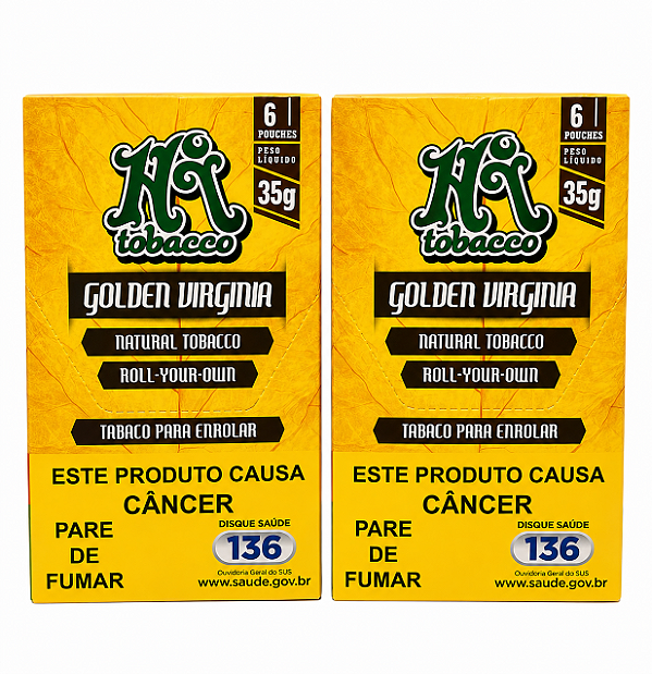 Caixa de Tabaco HI Tobacco Golden Virginia – Contém 6 Unidades